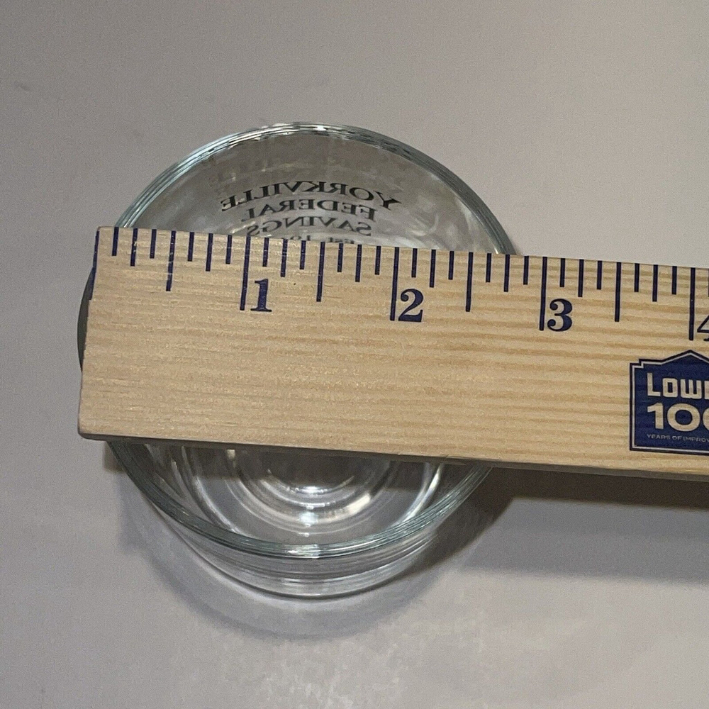 Valhalla‎ Railroad Station Yorkville Federal Savings Bank Clear Glass Mug EUC - Picture 8 of 9